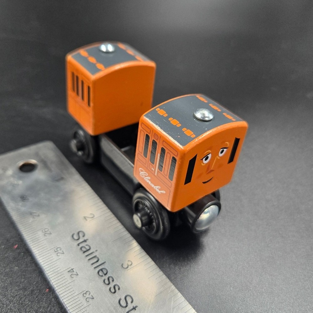Thomas & Friends Wood Clarabel Passenger Coach Orange Train Car GGH17 Mattel